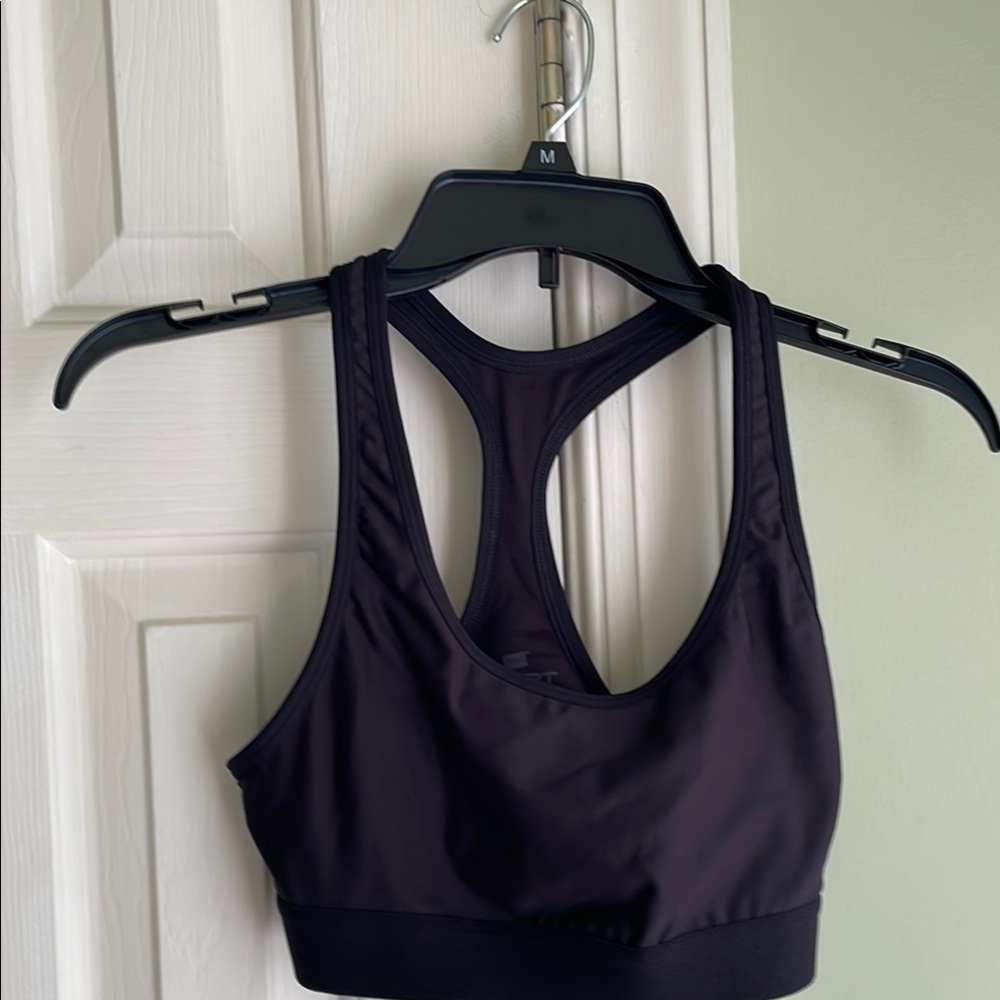 Hanes Black Racerback Sports Bra in size medium